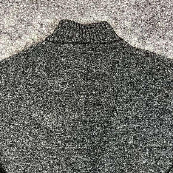 Iceland Made In Italy Wool Blend Sweater Mock Neck Charcoal Men's L Pullover - Picture 9 of 10